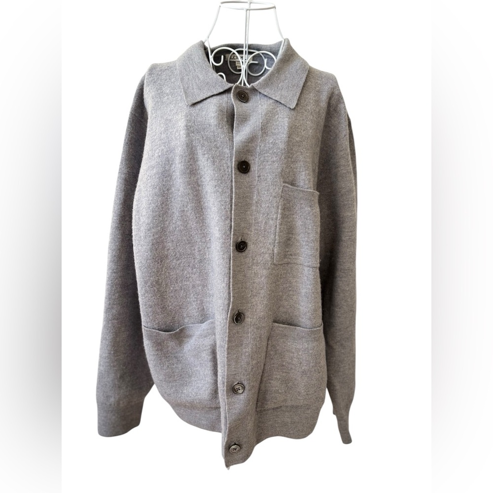 Alex Mill Merino Wool Work Jacket Cardigan - Men Size XXL- Heather Grey Men